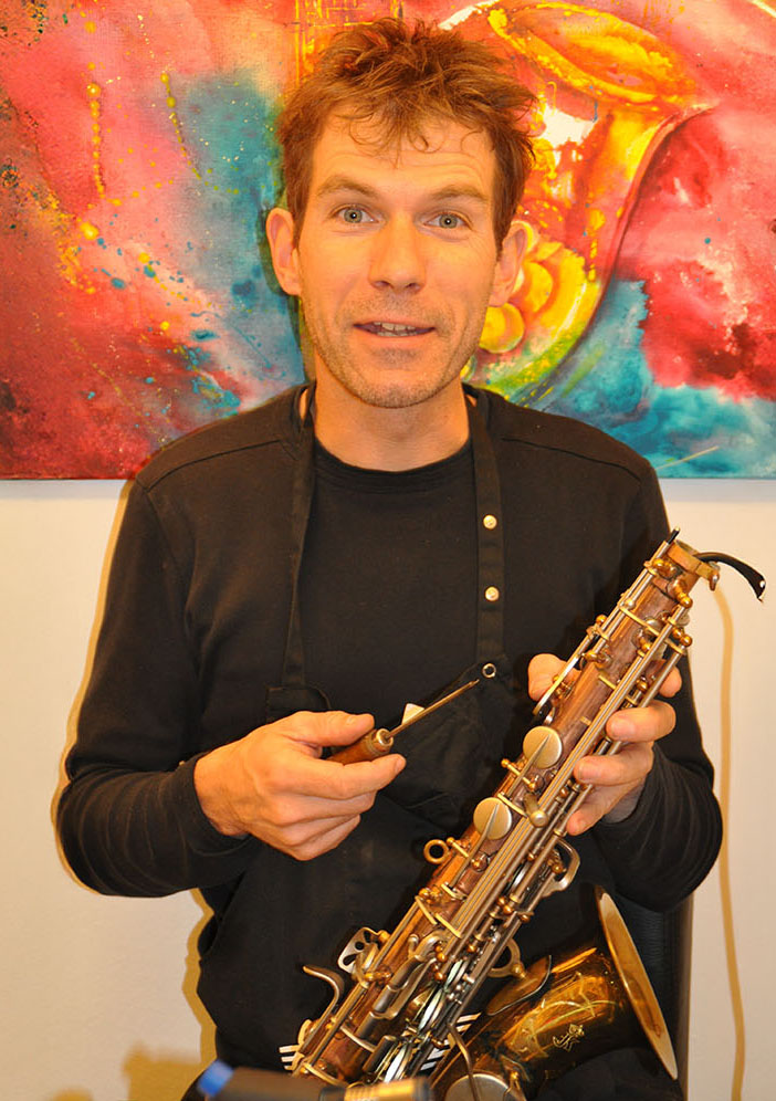 Matthias Rüdiger mit seinem Saxophon