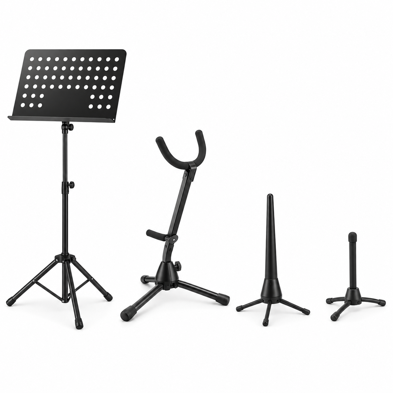 Noten- und Instrumentenständer für Saxophon, Klarinette und Querflöte